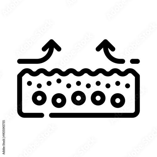 skin texture line icon