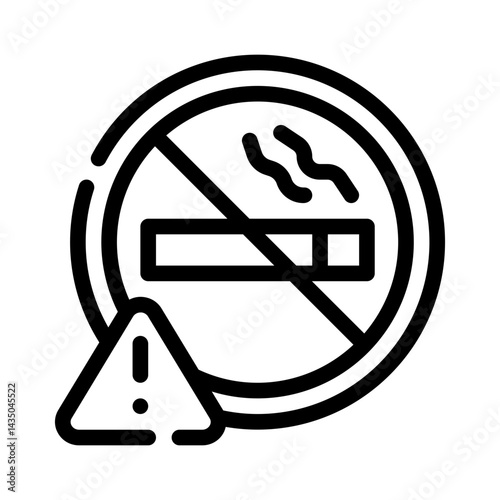 no smoking line icon