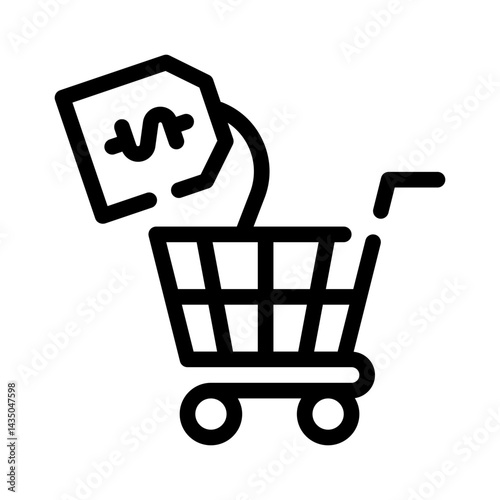 price tag line icon
