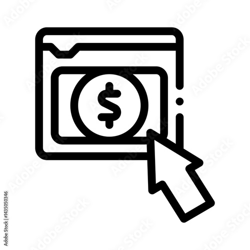pay per click line icon