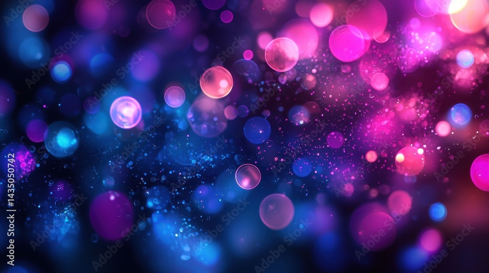 Mystical Twilight Bokeh Background with Deep Blues and Purples Mystical Twilight Bokeh Background with Deep Blues and Purples