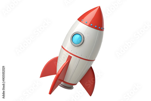  3d render rocket on png background 