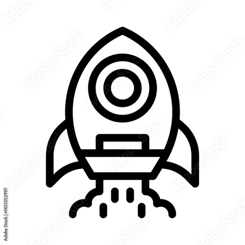 rocket line icon