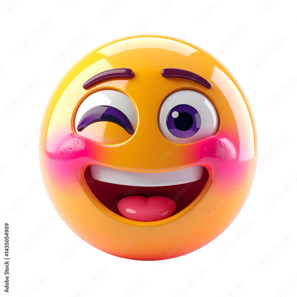 Fototapeta premium Winking Emoji Fun