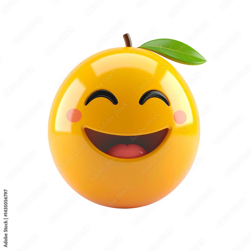 Fototapeta premium Happy fruit emoticon
