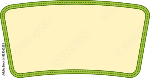Cute Green Blank Frame with Decorative Border