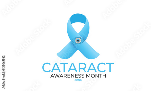 Cataract Awareness Month. background, banner, card, poster, template. Vector illustration.