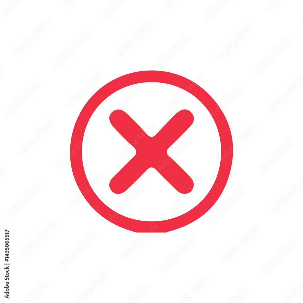 Fototapeta premium red cross mark