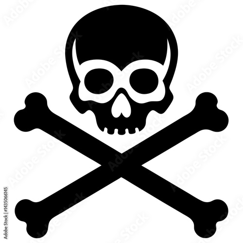 A skull and crossbones logo with a skull and crossbones