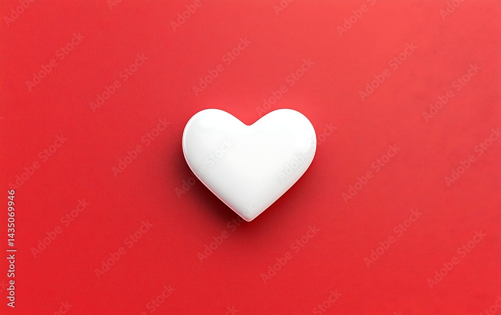White Heart on Red Background (1) White Heart on Red Background (1)