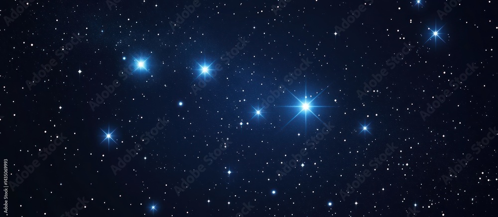 Obraz premium A vast expanse of space dotted with numerous stars.