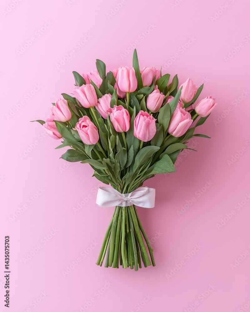 Obraz premium Elegant Father's Day Bouquet in Navy and Soft Whites on Pastel Background