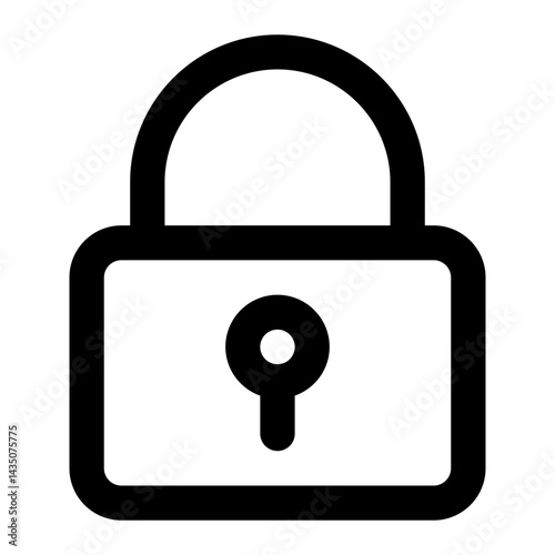 lock padlock line icon