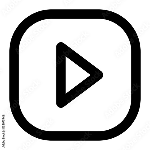 play button line icon
