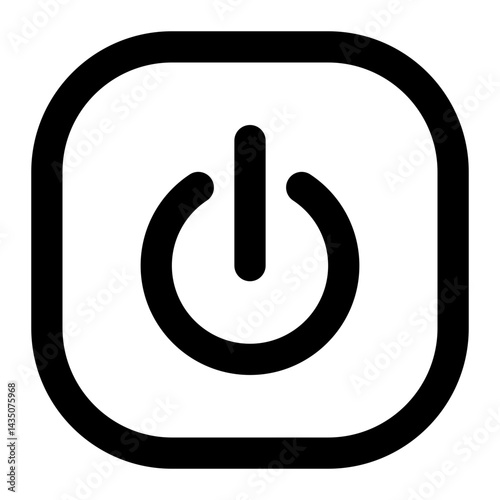 power shutdown button line icon