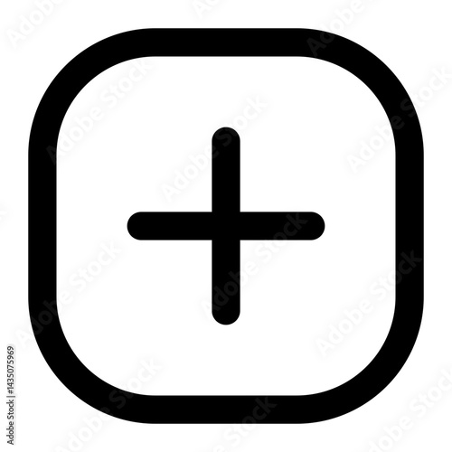 plus button line icon