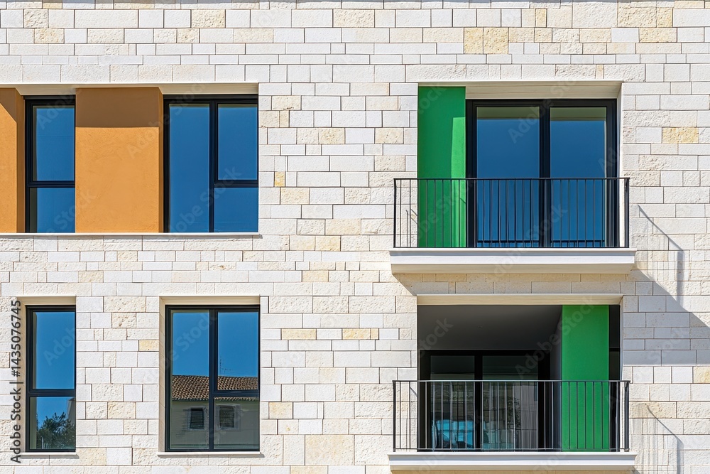 Obraz premium Modern apartment building facade