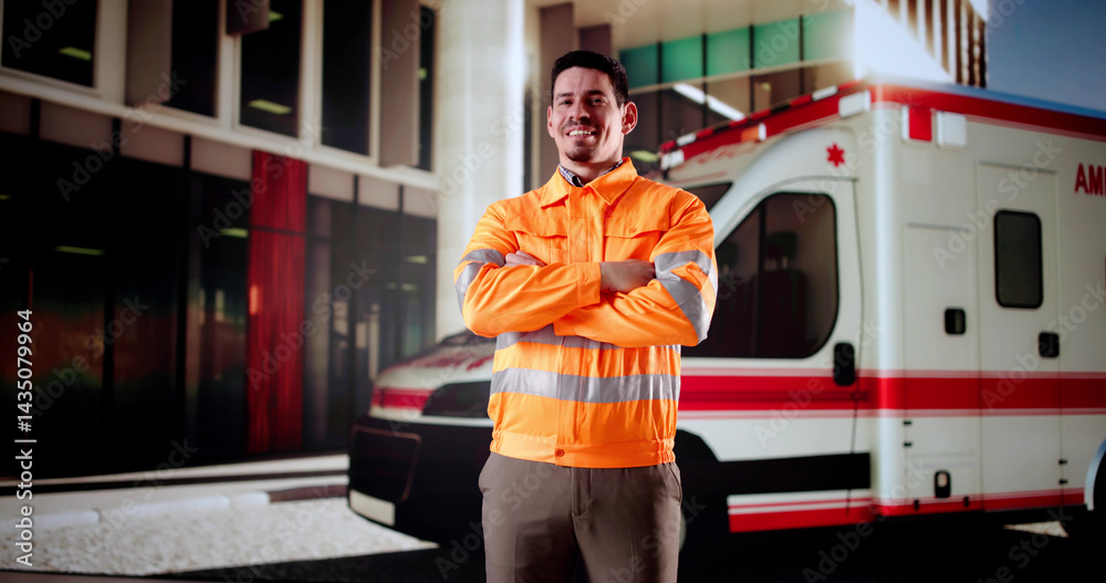 Emergency Paramedic Man From Rescue Service