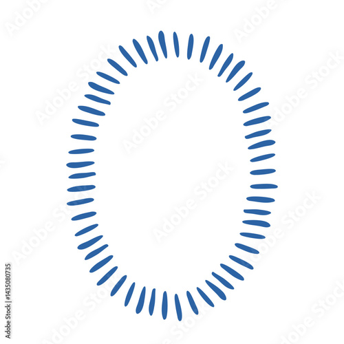 Minimalistic dashed frame for invitations and greeting cards with empty space on white background
