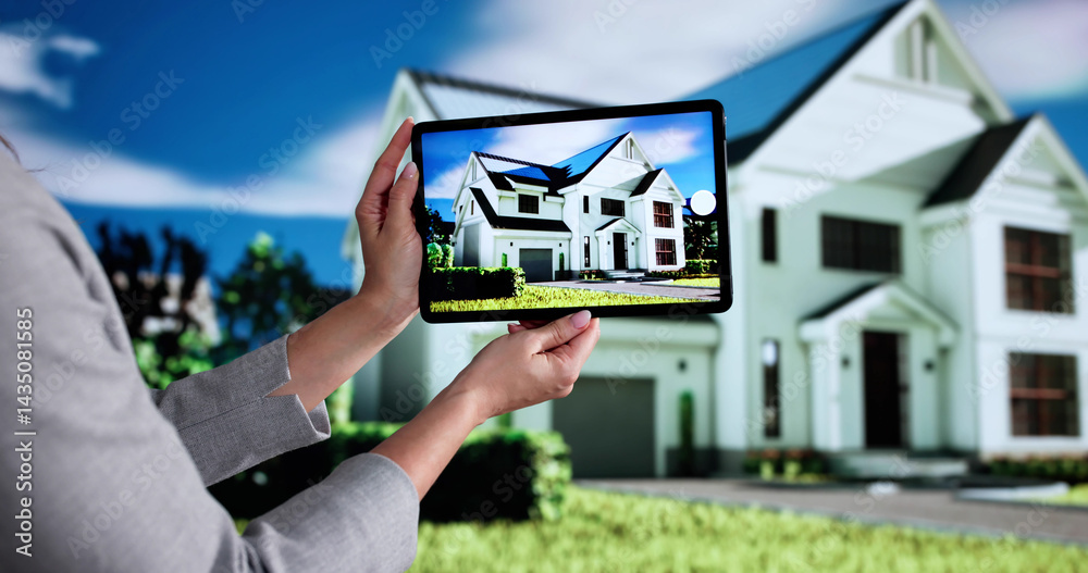 Exploring A Virtual Real Estate House On A Video Conference