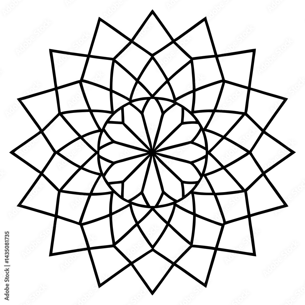 Fototapeta premium Golden Ratio Mandala Vector on White