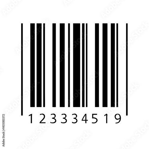 barcode vector graphic in black and white – optimised for apps, websites, product identifiers, and catalogue systems.