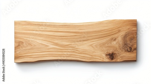 Natural wood plank, smooth texture and light color, ideal for crafts, rustic decor, or custom signage, ample space for design.