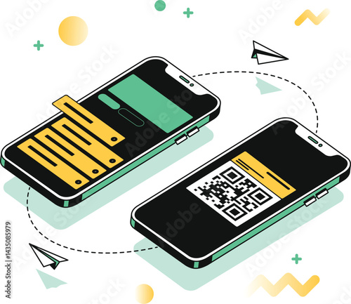 Data Transfer via QR Code Between Two Smartphones