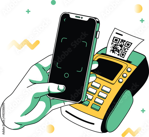 Scanning QR Code on an EDC Machine for Payments