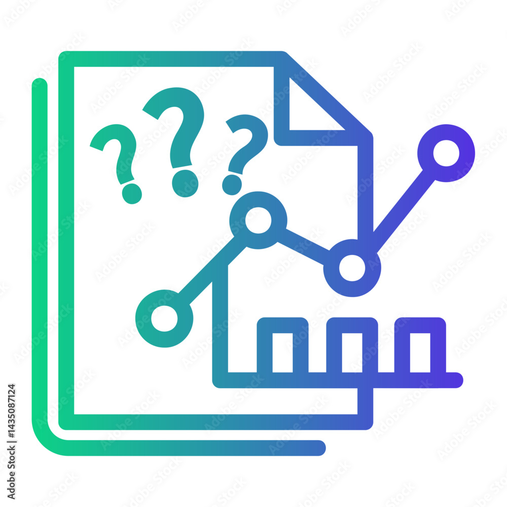 predictive Line Gradient Icon predictive Line Gradient Icon