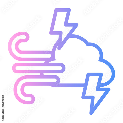 predictive Line Gradient Icon