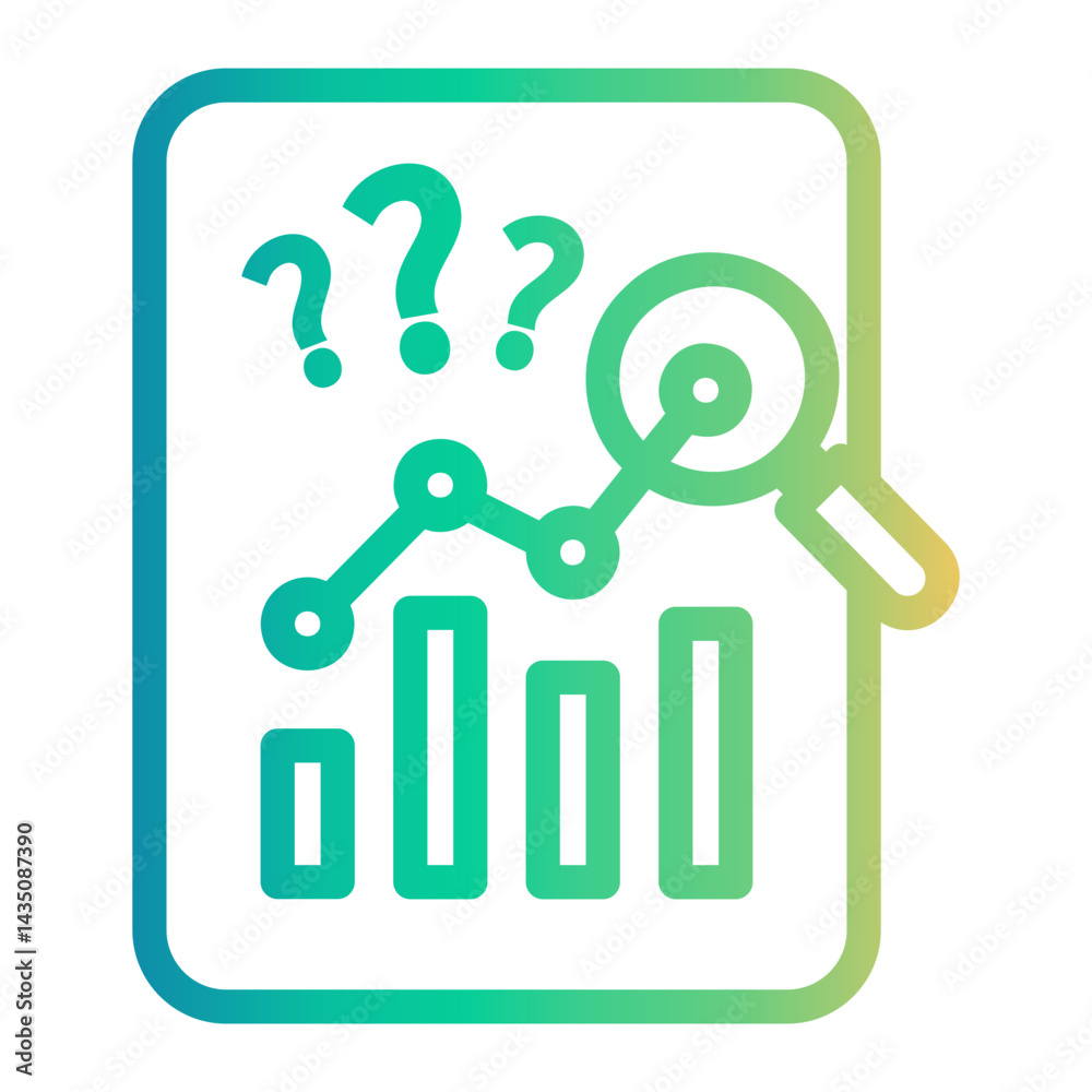 predictive Line Gradient Icon predictive Line Gradient Icon
