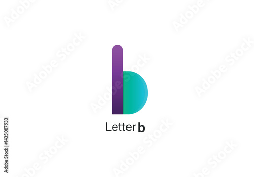 Free Download modern letter b logo with gradient purple and teal design - GFXLoad