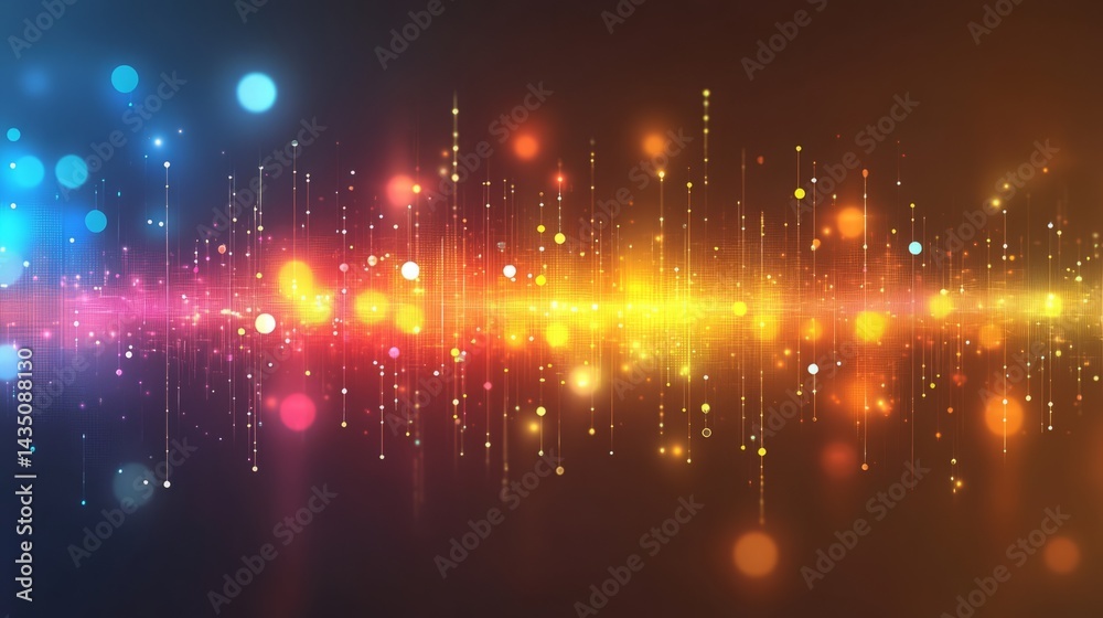 Abstract Data Visualization: A vibrant display of data, presented through colorful particles and dynamic light streams, suggesting the flow of information and technology's power. Abstract Data Visualization: A vibrant display of data, presented through colorful particles and dynamic light streams, suggesting the flow of information and technology's power.