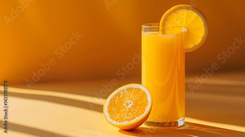Freshly Squeezed Citrus Juice with copyspace