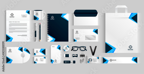 set of corporate business stationery mockup for professional promotion
