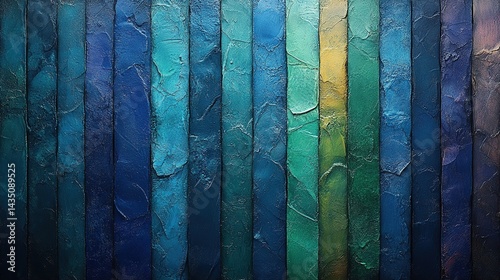 Abstract vertical stripes of textured, layered colors