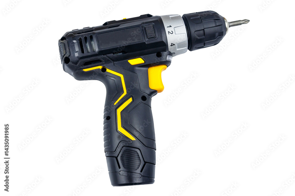 Cordless screwdriver isolated on white background Cordless screwdriver isolated on white background