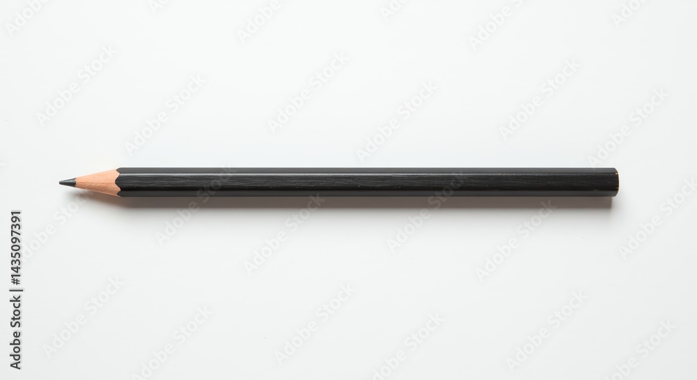 Black Pencil Isolated on White Background for Writing and Drawing Black Pencil Isolated on White Background for Writing and Drawing