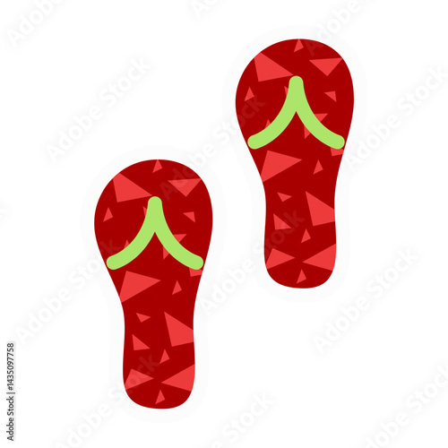 Fun and colorful flip-flops with a playful design