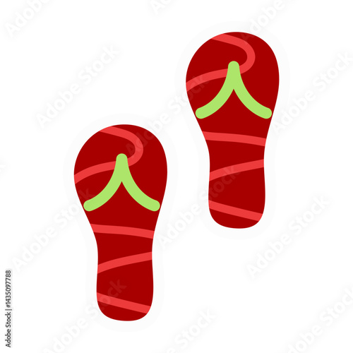 Colorful flip-flops with a unique design