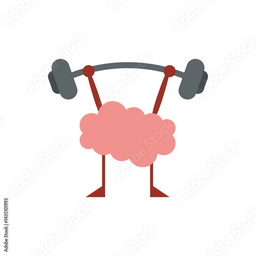 Brain strong icon design. Memory train, creativity, imagination, and genius intelligent vector illustration. 