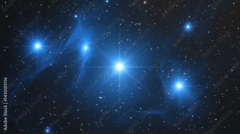 Fototapeta premium A vibrant display of celestial bodies in the vast expanse of space.