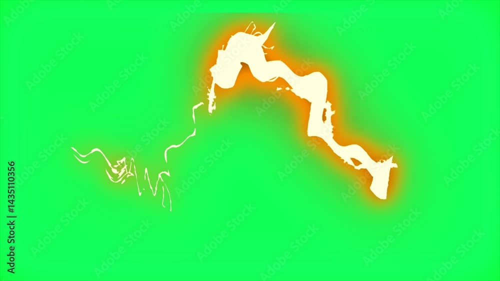 Animation loop video electric element cartoon effect on green screen background Animation loop video electric element cartoon effect on green screen background