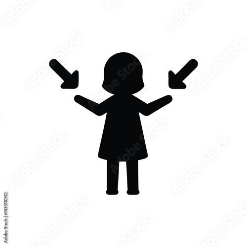 cute girl reflex action science silhouette