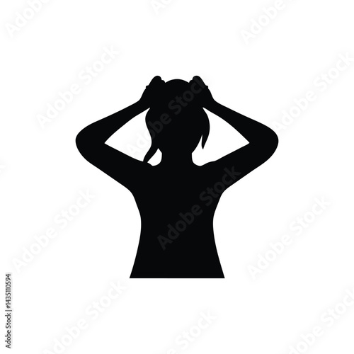 woman screaming in frustration silhouette