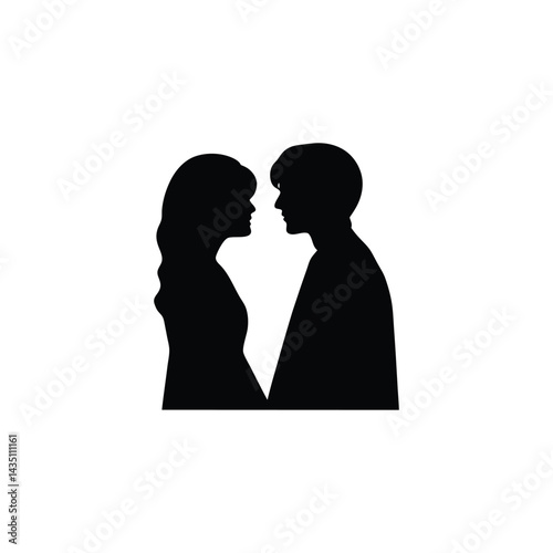 couple holding hands glowing with love silhouette