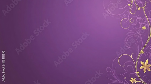 Purple floral background design.