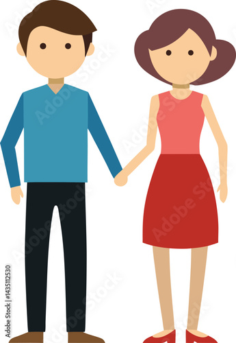 Couple holding hands