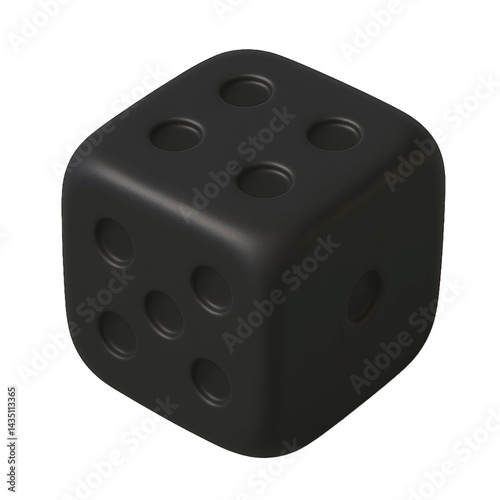 black dice isolated on white.